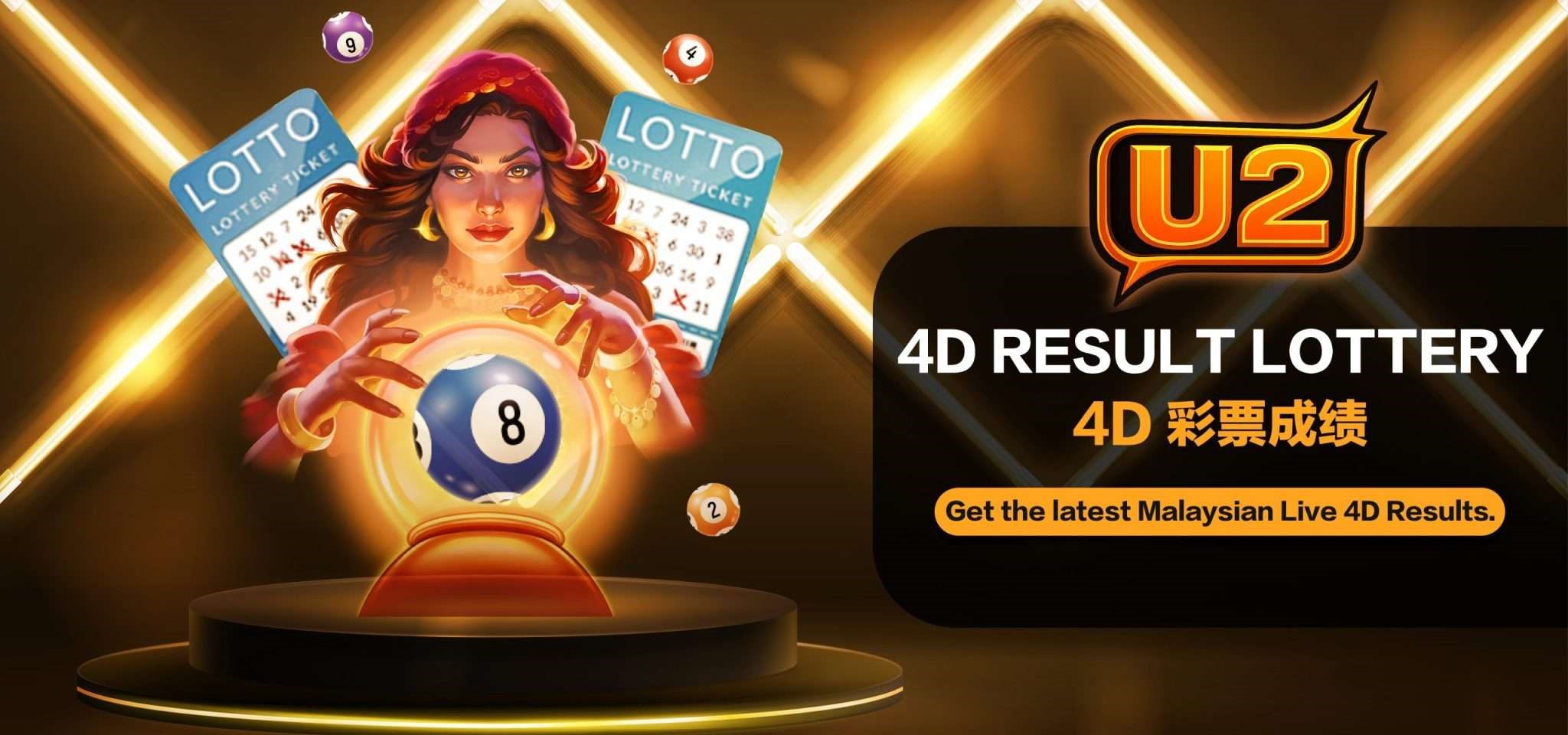 U2 4D Lottery Banner
